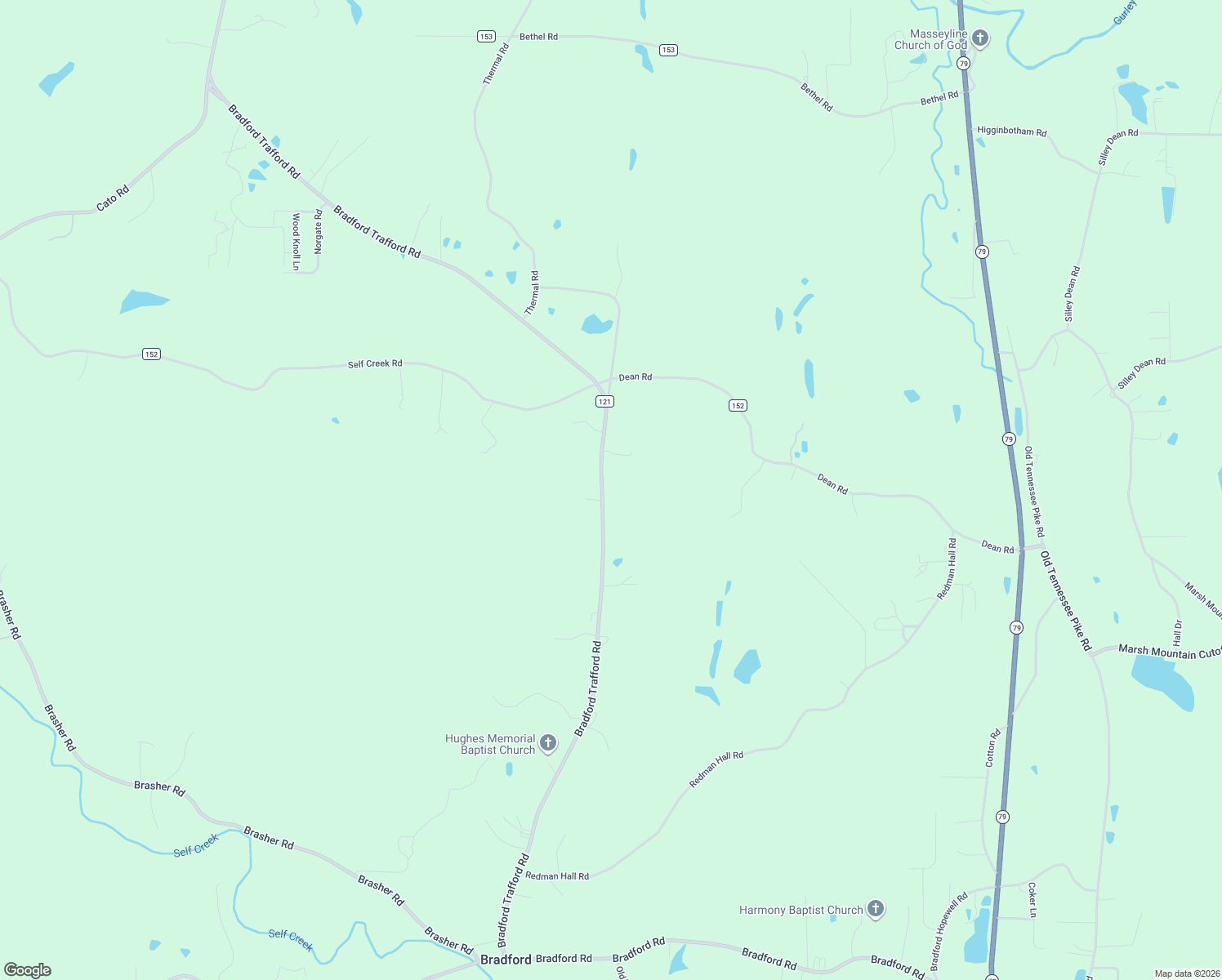 map of restaurants, bars, coffee shops, grocery stores, and more near 9173 Bradford Trafford Road in Pinson