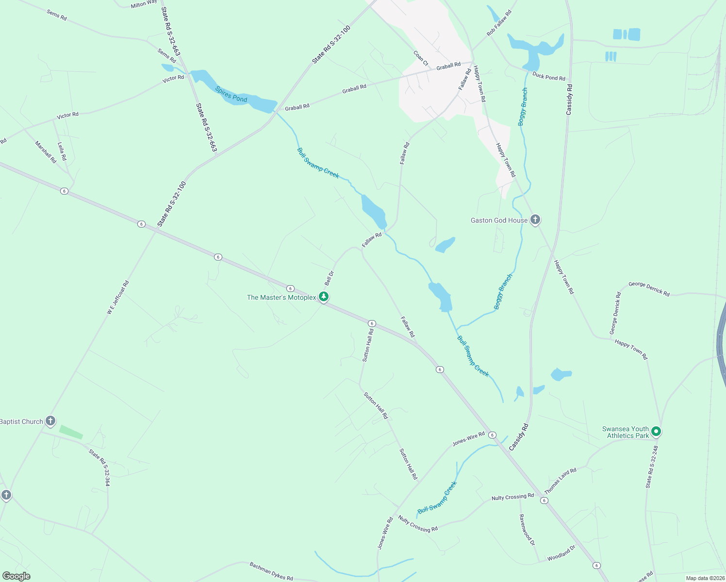 map of restaurants, bars, coffee shops, grocery stores, and more near 1472 Fallaw Road in Gaston