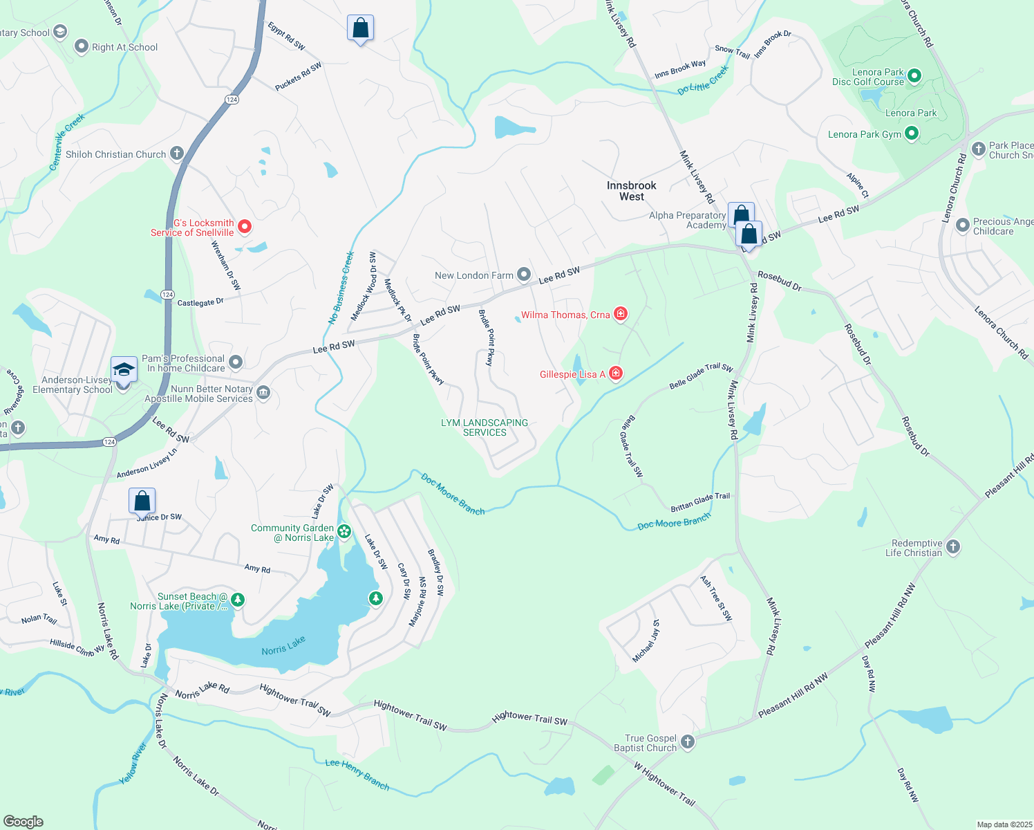 map of restaurants, bars, coffee shops, grocery stores, and more near 5090 Bridle Point Parkway in Snellville