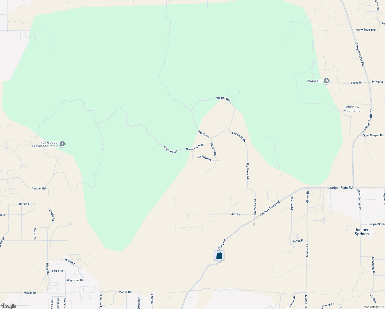 map of restaurants, bars, coffee shops, grocery stores, and more near Vía Benito in Riverside County
