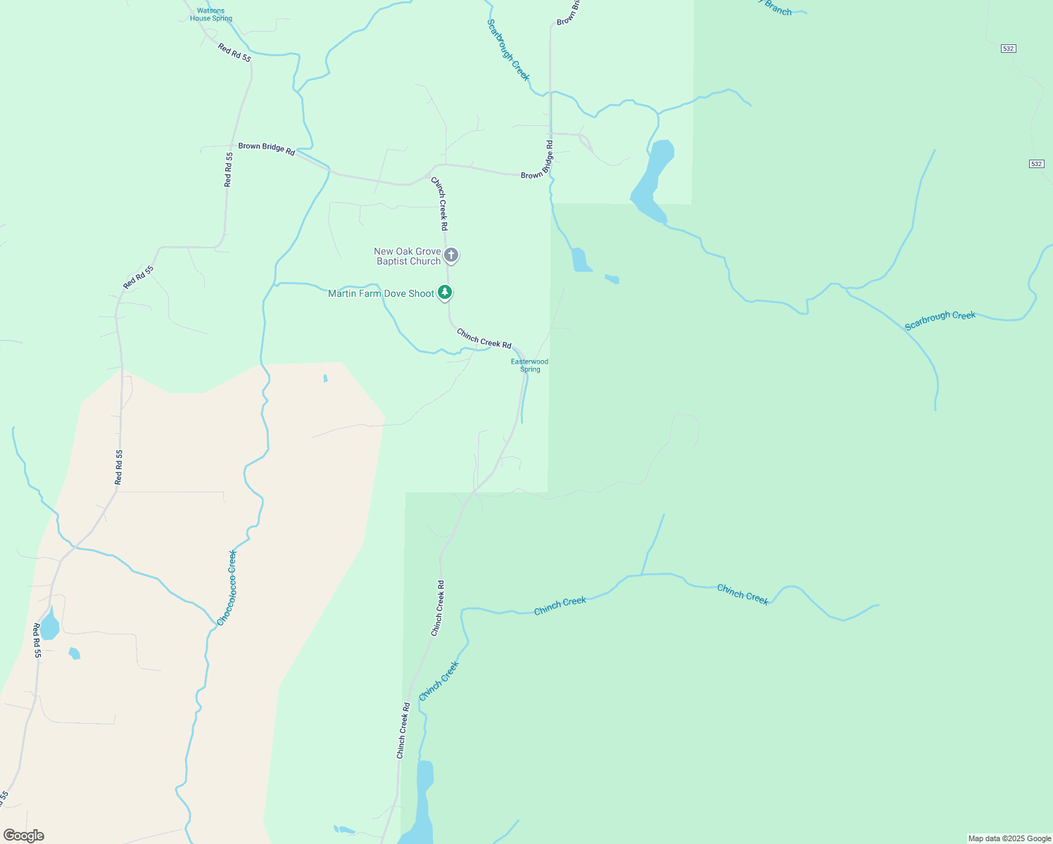 map of restaurants, bars, coffee shops, grocery stores, and more near 2532 Chinch Creek Road in Piedmont