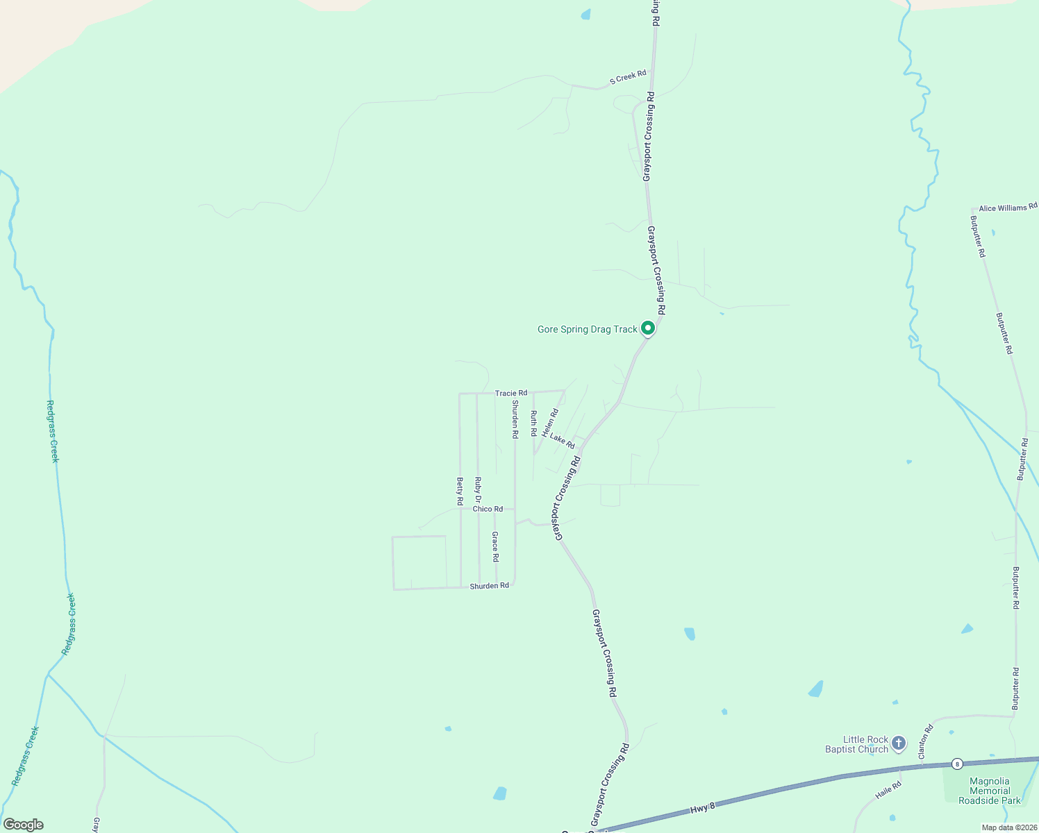 map of restaurants, bars, coffee shops, grocery stores, and more near 70-140 Shurden Road in Gore Springs