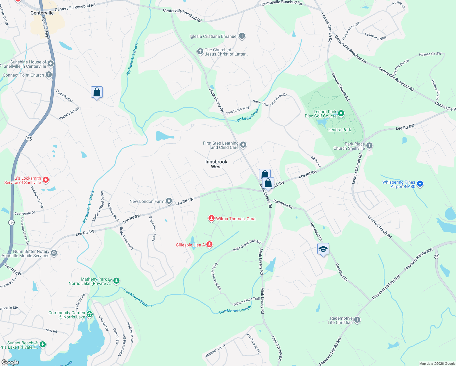 map of restaurants, bars, coffee shops, grocery stores, and more near 4371 Antelope Ln in Snellville