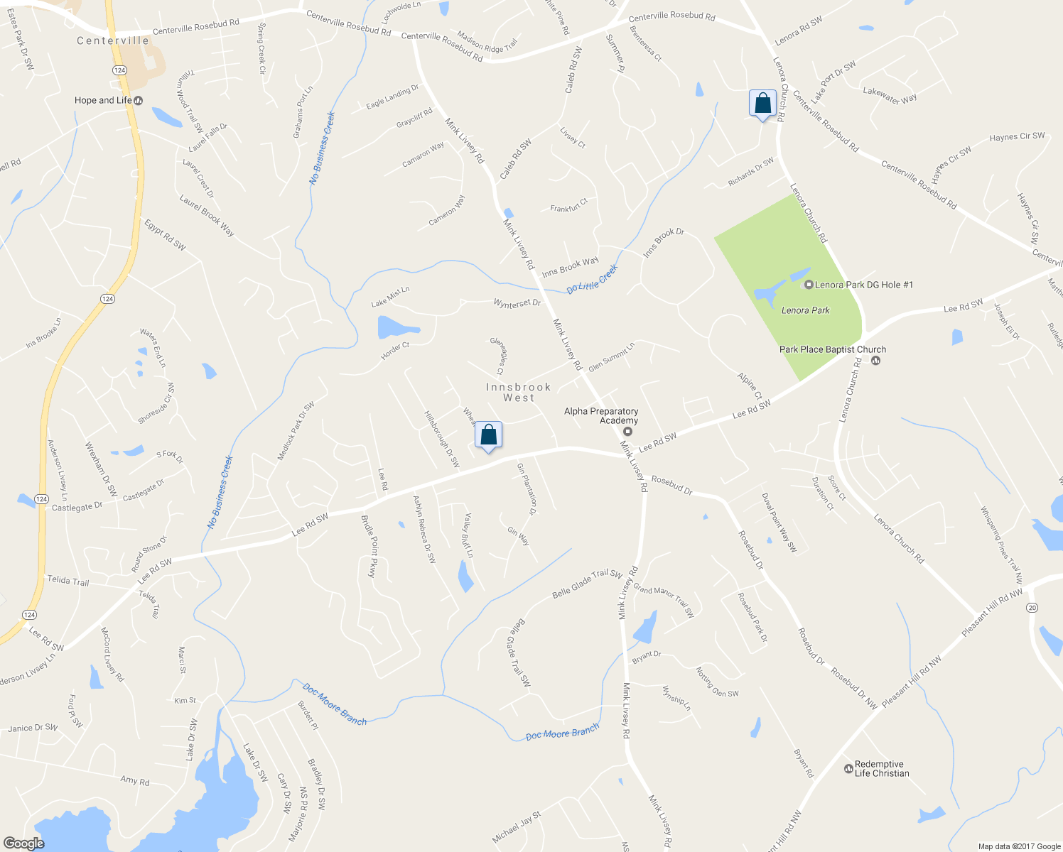 map of restaurants, bars, coffee shops, grocery stores, and more near 3580 Travelers Court in Snellville