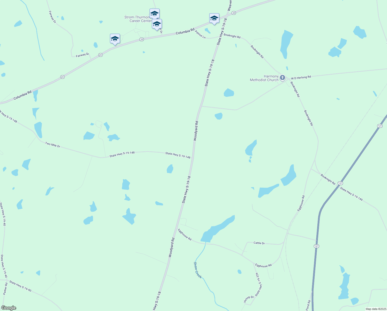 map of restaurants, bars, coffee shops, grocery stores, and more near 177 State Highway S-19-18 in Johnston