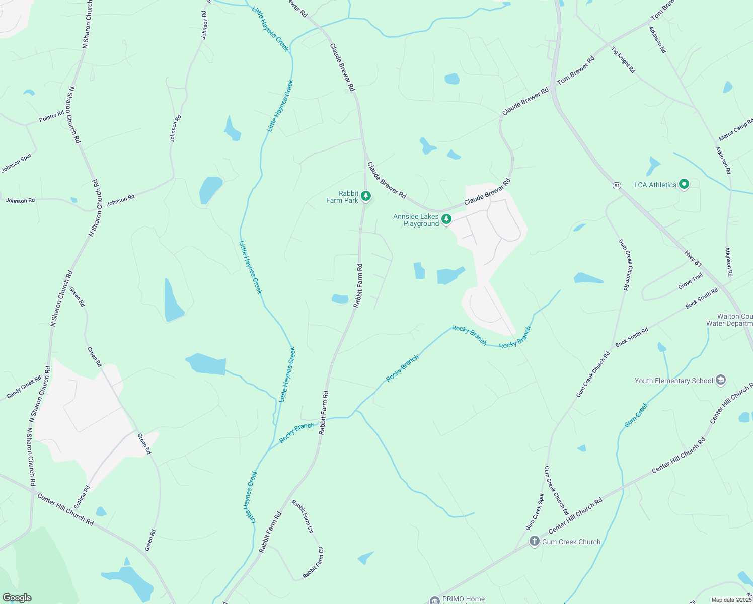 map of restaurants, bars, coffee shops, grocery stores, and more near 981 Golden Meadows Lane in Loganville