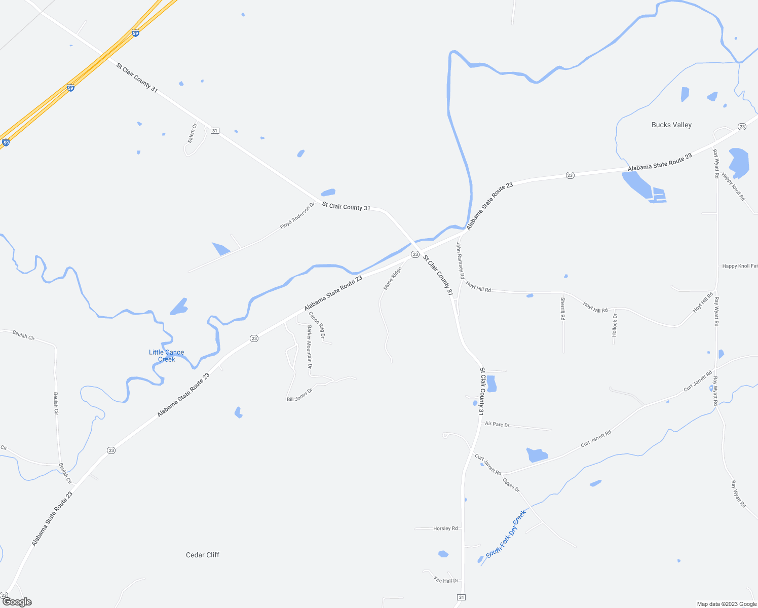 map of restaurants, bars, coffee shops, grocery stores, and more near 415 Stone Ridge in Springville