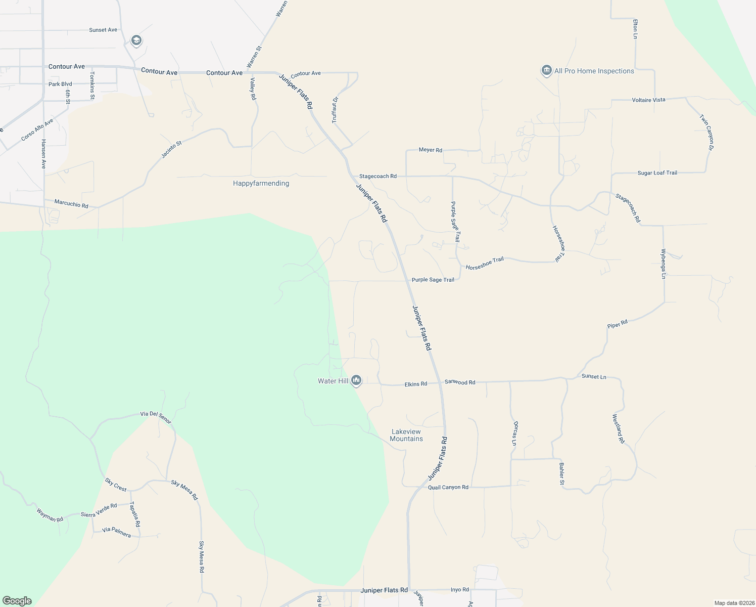 map of restaurants, bars, coffee shops, grocery stores, and more near 22623 Juniper Flats Road in Nuevo