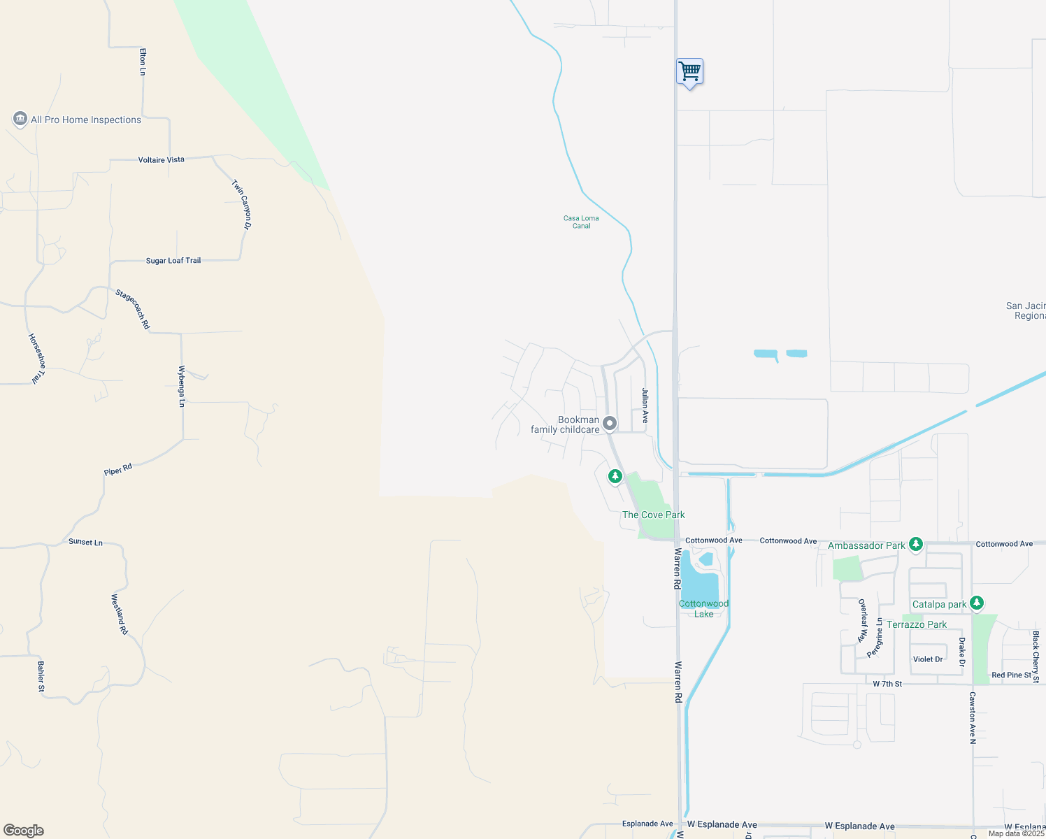 map of restaurants, bars, coffee shops, grocery stores, and more near 553 Chalakat Court in San Jacinto