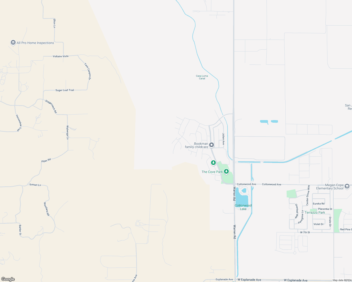 map of restaurants, bars, coffee shops, grocery stores, and more near 608 Qeweewish Ave in San Jacinto