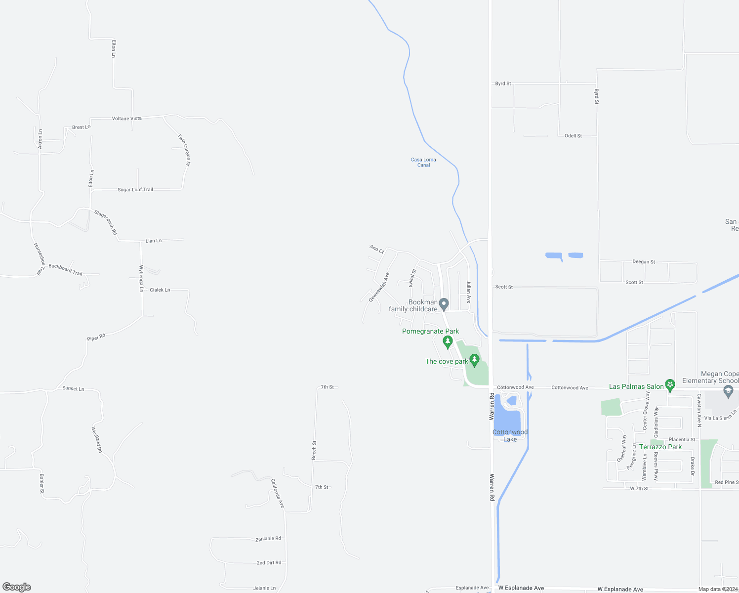 map of restaurants, bars, coffee shops, grocery stores, and more near 608 Qeweewish Ave in San Jacinto