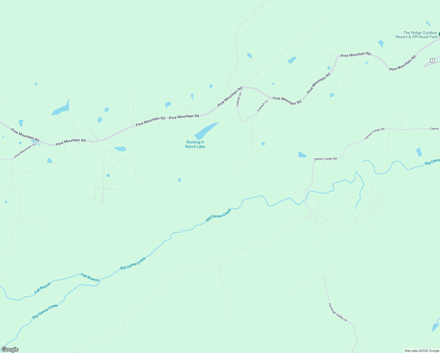 map of restaurants, bars, coffee shops, grocery stores, and more near 575 Mountain View Lane in Remlap