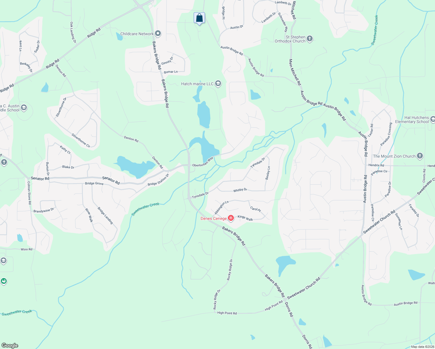 map of restaurants, bars, coffee shops, grocery stores, and more near 339 Tynsdale Drive in Douglasville