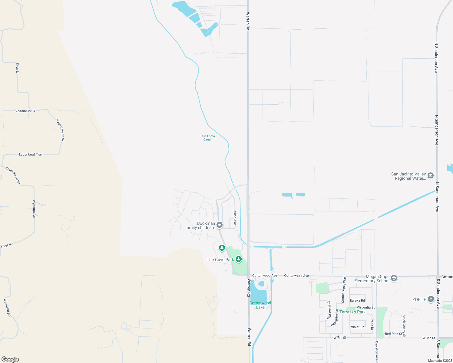 map of restaurants, bars, coffee shops, grocery stores, and more near 921 Yukon Drive in San Jacinto