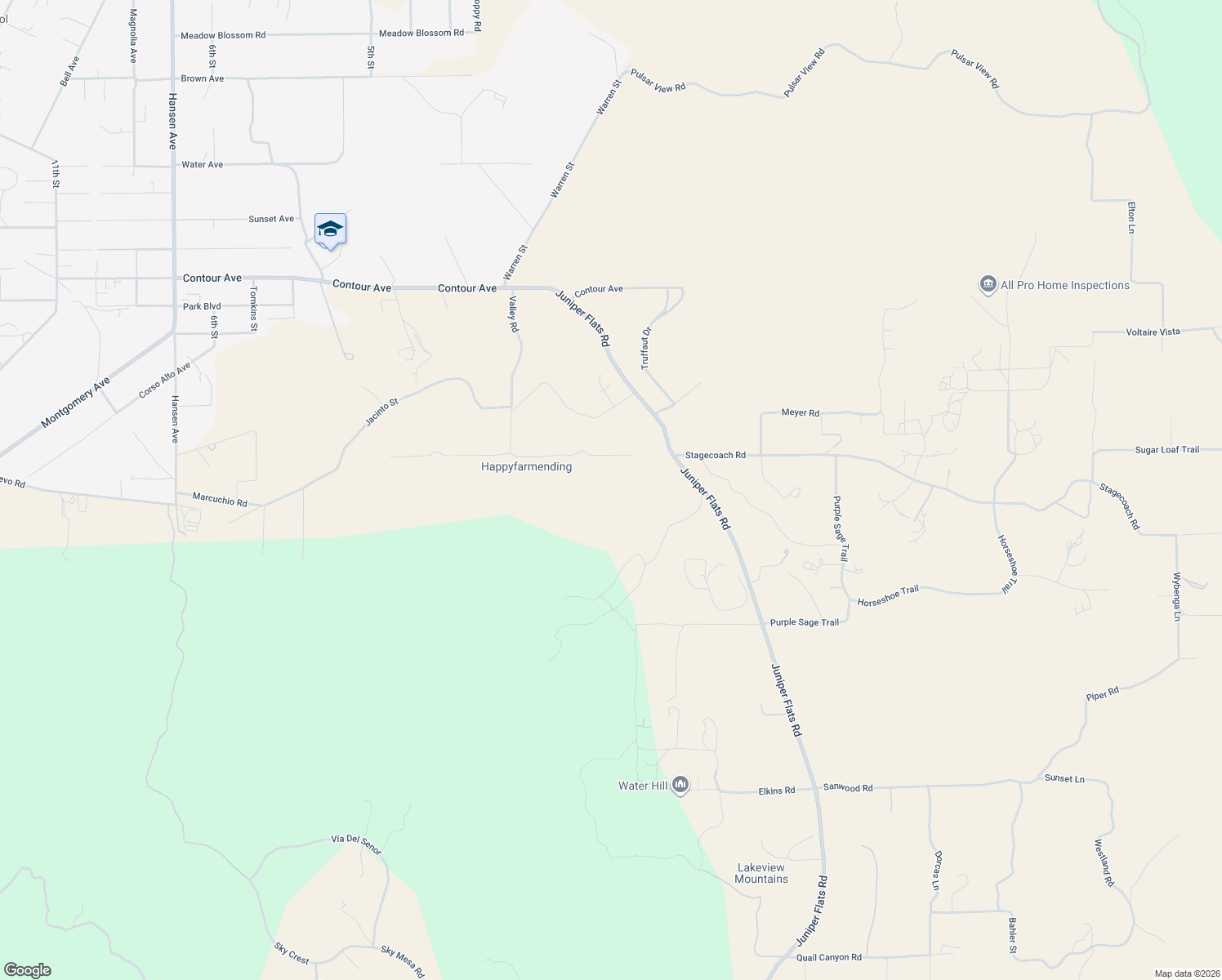 map of restaurants, bars, coffee shops, grocery stores, and more near 32361 Stagecoach Road in Nuevo