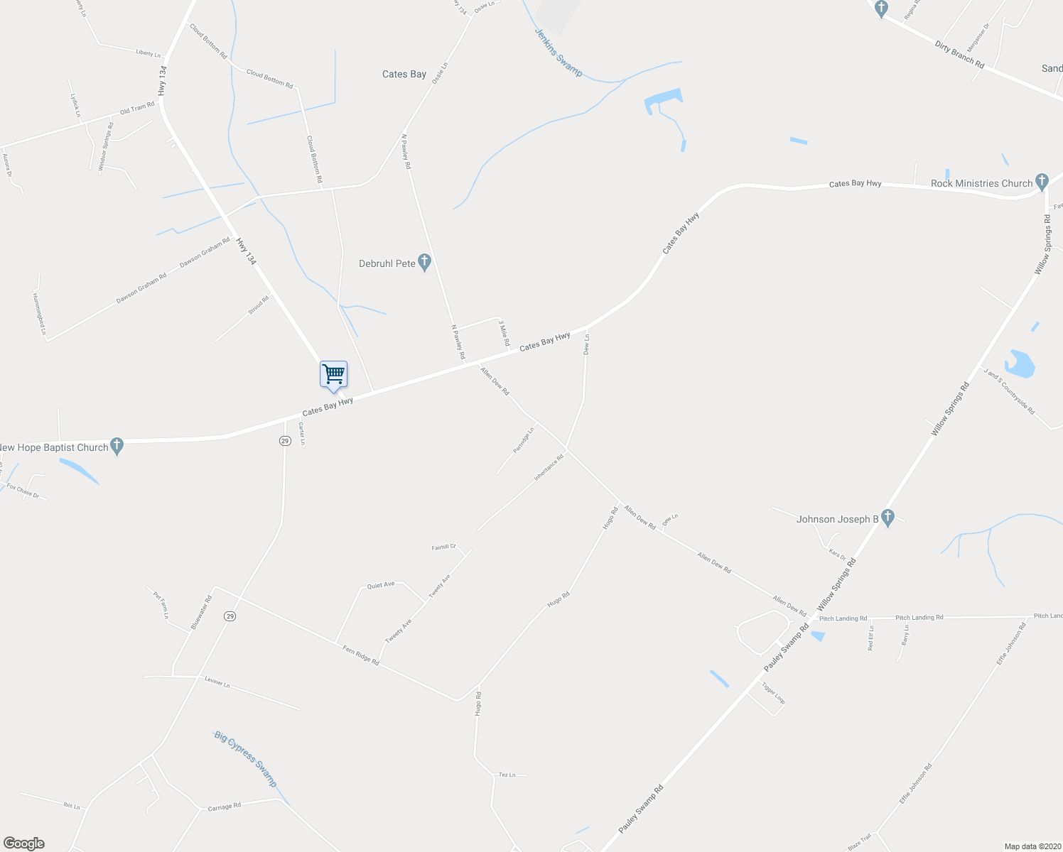 map of restaurants, bars, coffee shops, grocery stores, and more near 2804 Partridge Lane in Conway