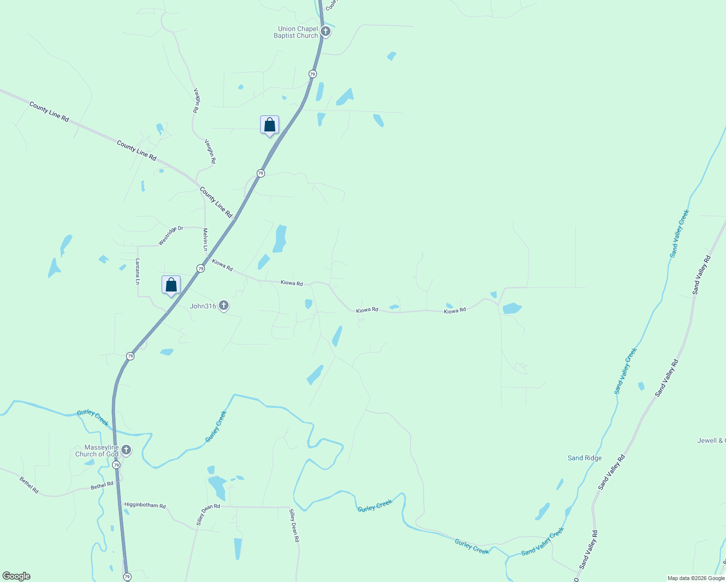 map of restaurants, bars, coffee shops, grocery stores, and more near 861 Kiowa Road in Remlap