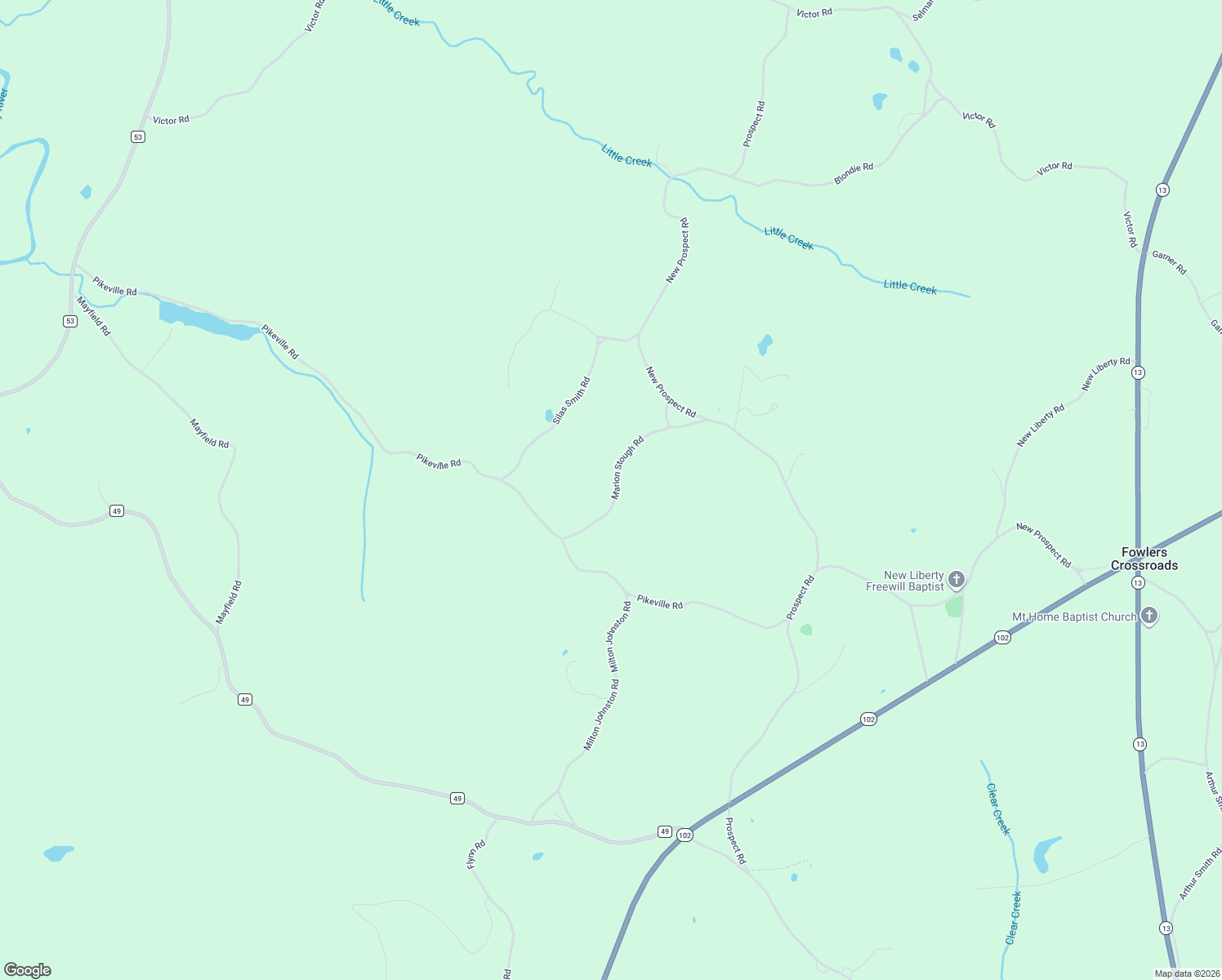 map of restaurants, bars, coffee shops, grocery stores, and more near 233-333 Marion Stough Road in Bankston