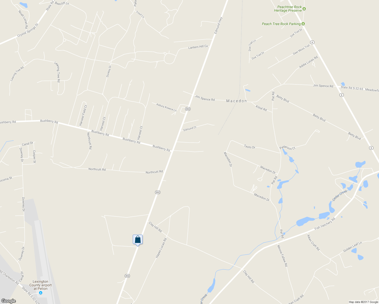 map of restaurants, bars, coffee shops, grocery stores, and more near 7093 Edmund Highway in Pelion