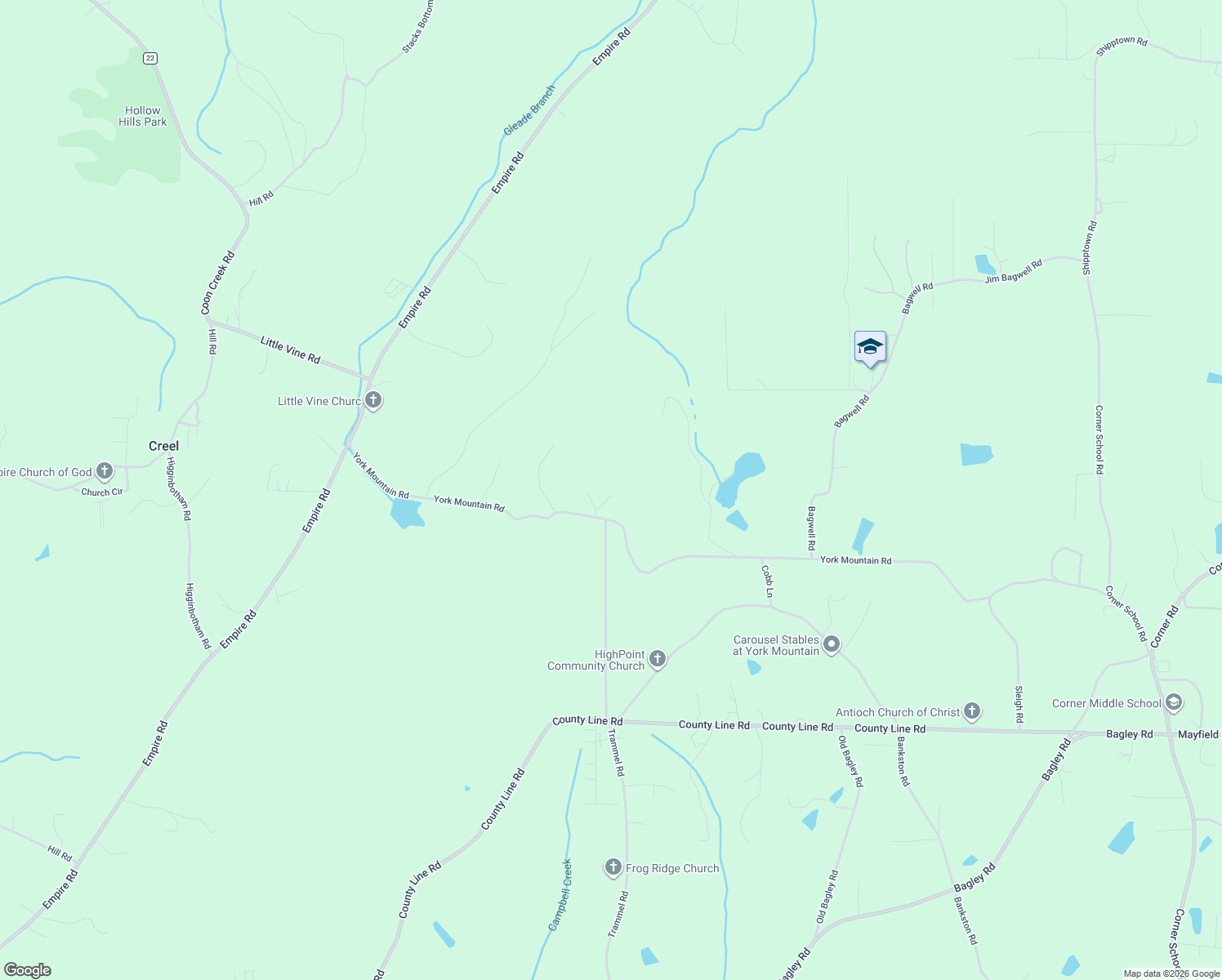 map of restaurants, bars, coffee shops, grocery stores, and more near 87 Campbell Road in Empire