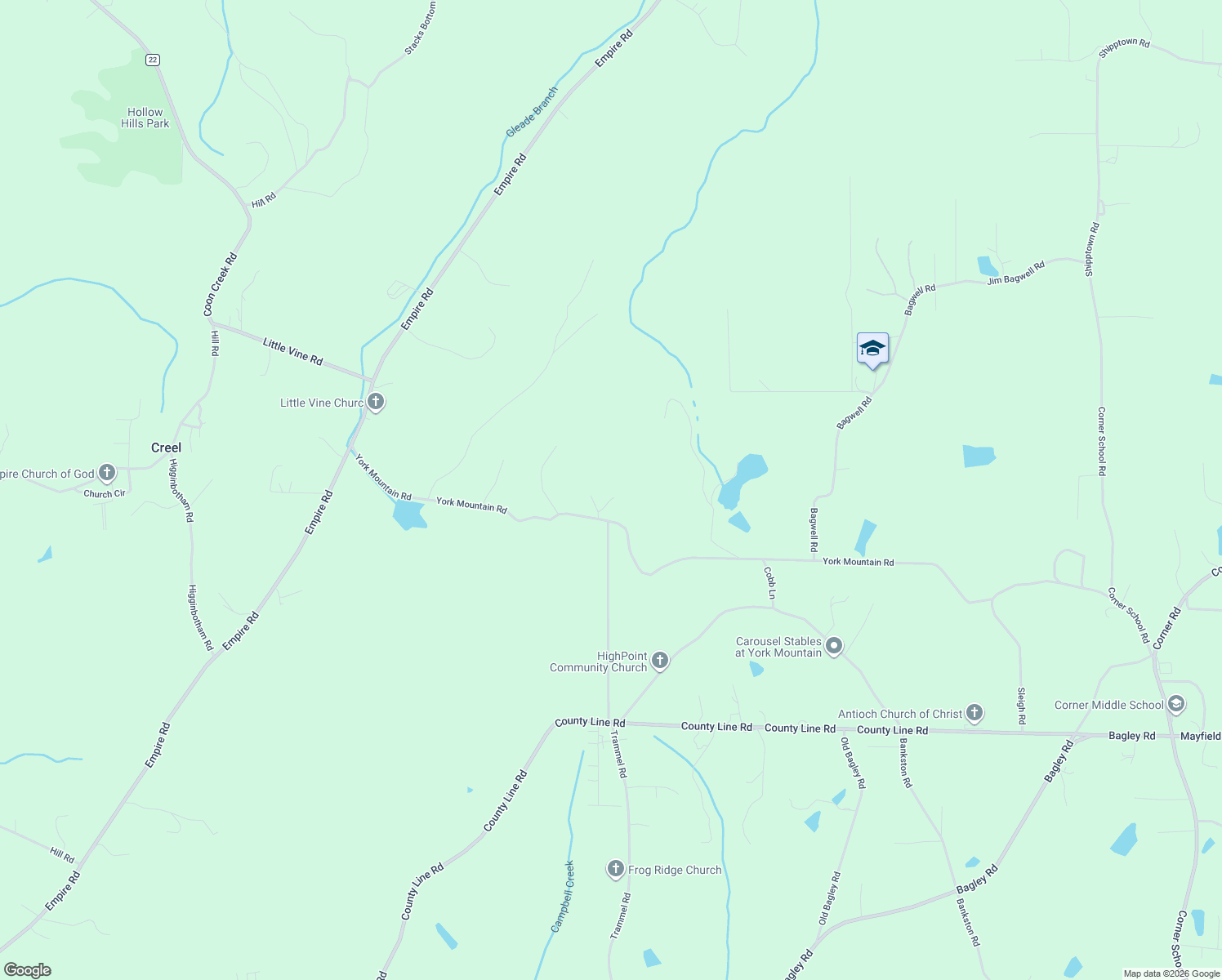 map of restaurants, bars, coffee shops, grocery stores, and more near 87 Campbell Road in Empire