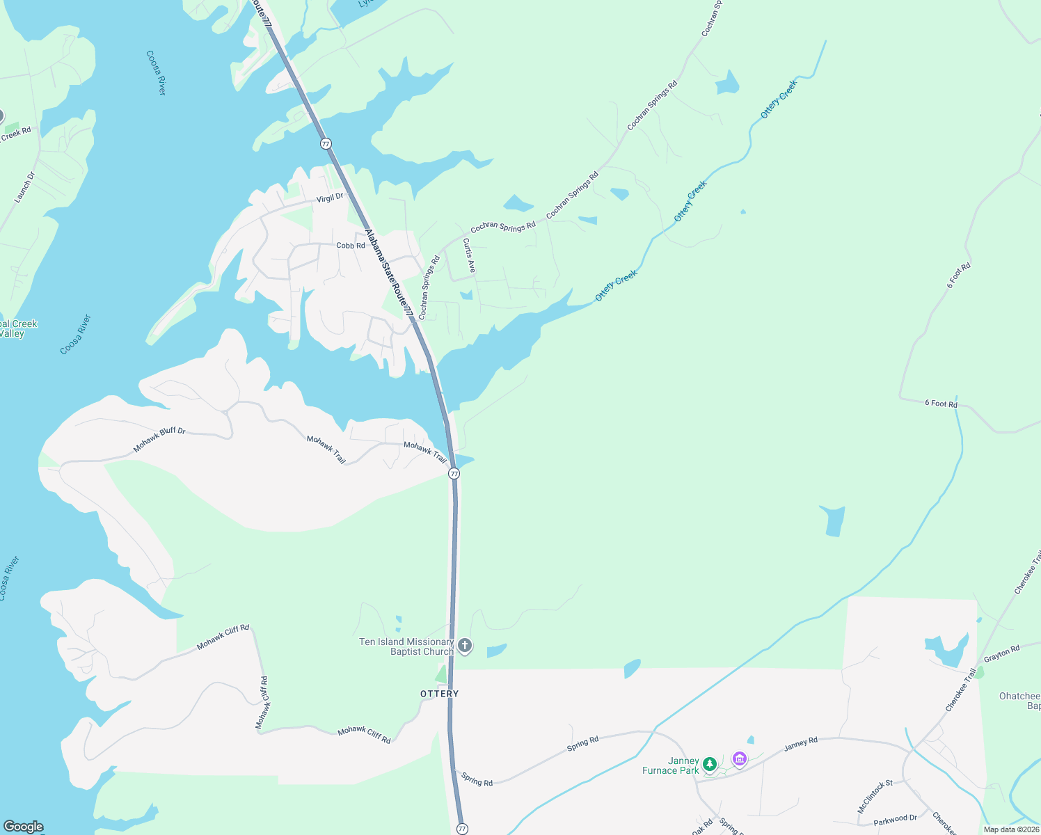 map of restaurants, bars, coffee shops, grocery stores, and more near 271 Cash Street in Ohatchee