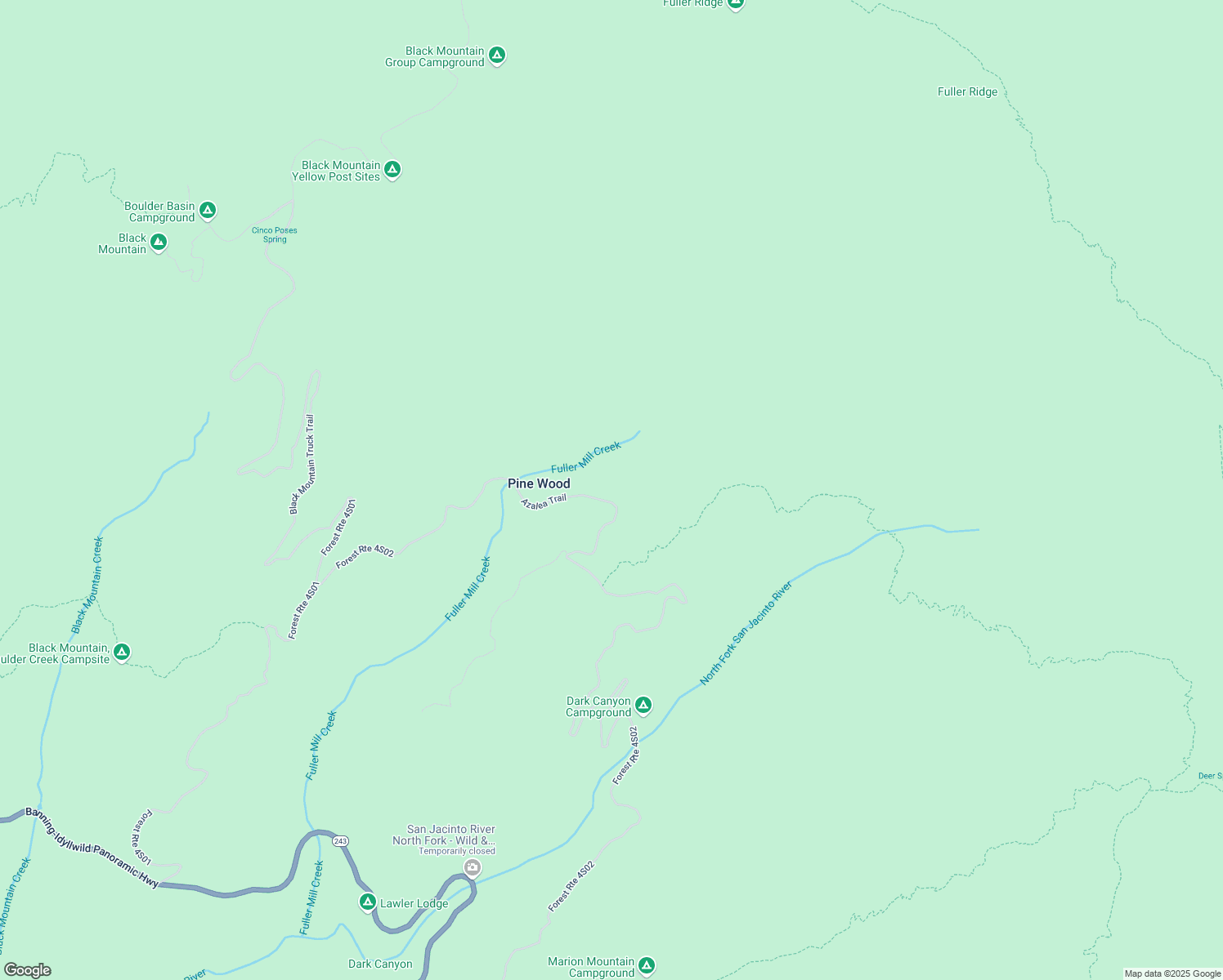 map of restaurants, bars, coffee shops, grocery stores, and more near in Idyllwild-Pine Cove