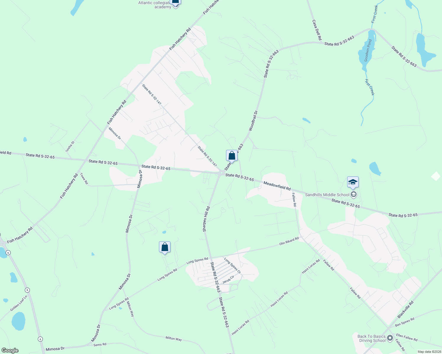 map of restaurants, bars, coffee shops, grocery stores, and more near 837 Meadowfield Road in Gaston