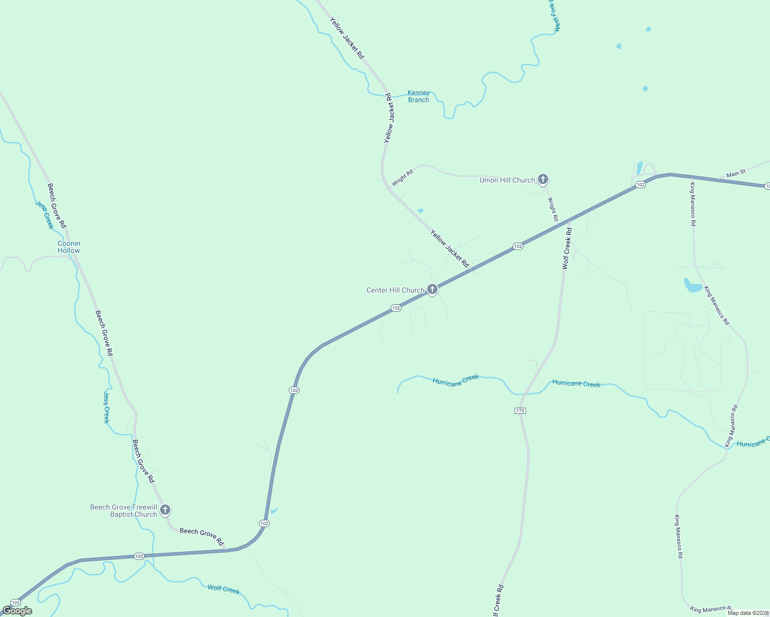 map of restaurants, bars, coffee shops, grocery stores, and more near 2664 Alabama 102 in Townley
