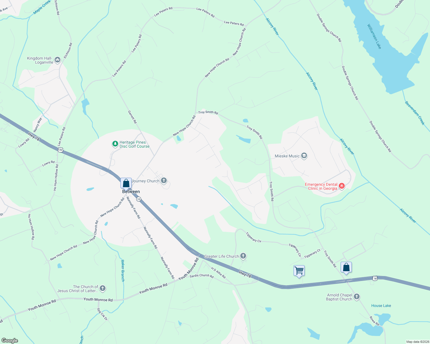 map of restaurants, bars, coffee shops, grocery stores, and more near 2468 Saint Martin Way in Monroe