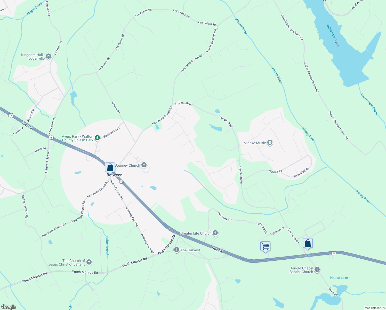 map of restaurants, bars, coffee shops, grocery stores, and more near 2468 Saint Martin Way in Monroe