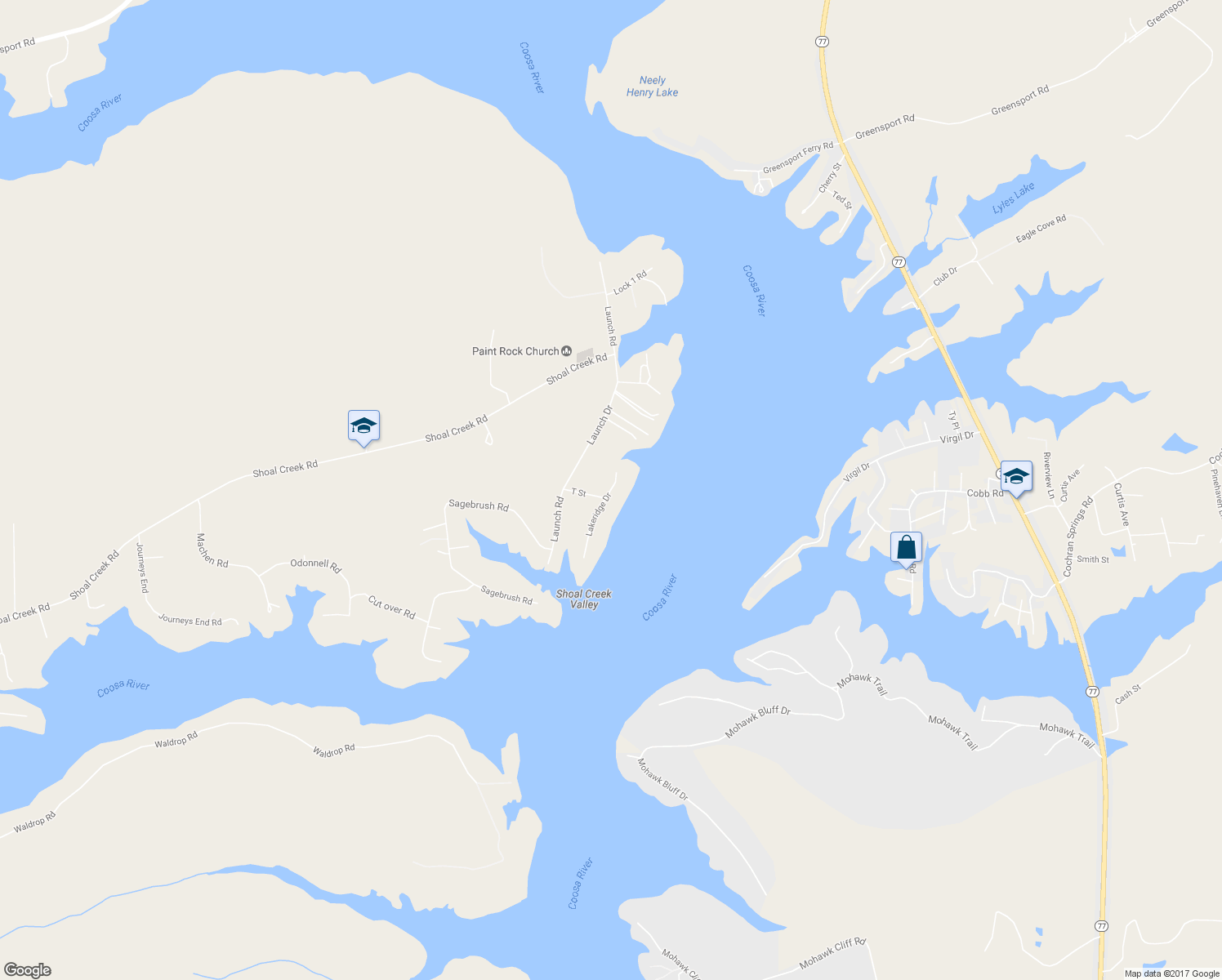 map of restaurants, bars, coffee shops, grocery stores, and more near 85 Lakeridge Drive in Ashville