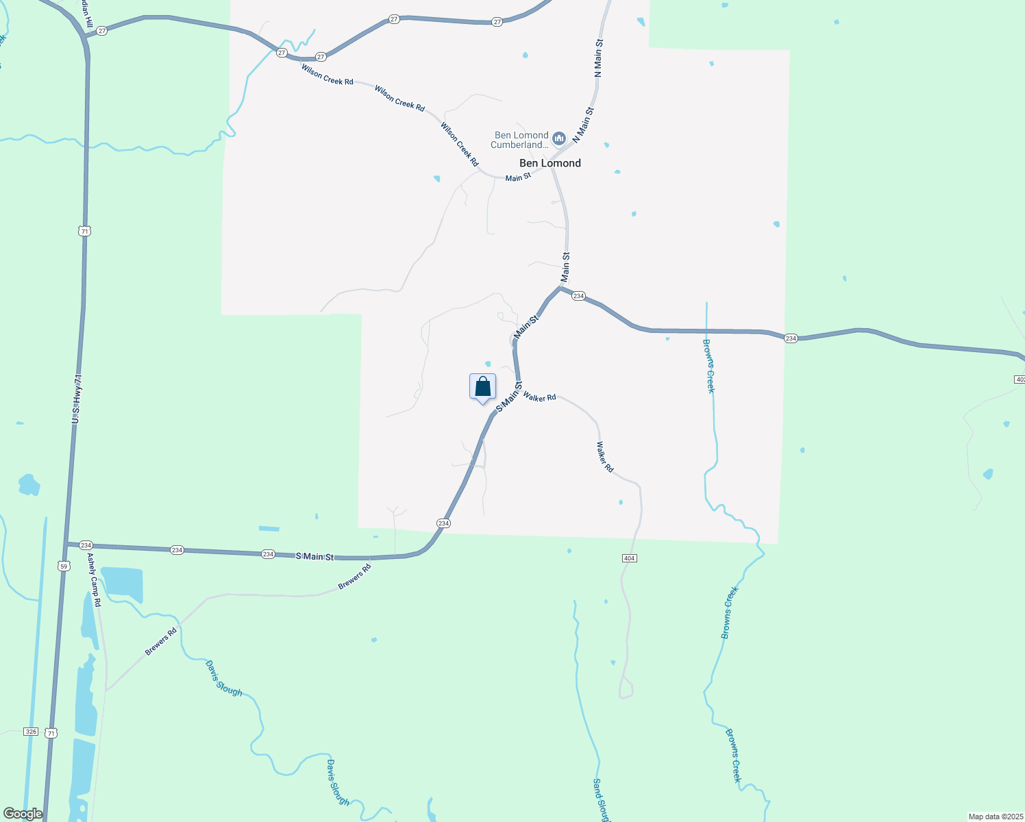 map of restaurants, bars, coffee shops, grocery stores, and more near 287 South Main Street in Lockesburg