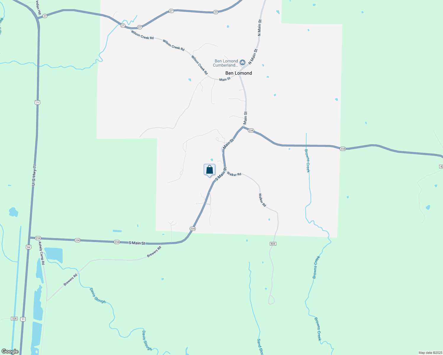 map of restaurants, bars, coffee shops, grocery stores, and more near 287 South Main Street in Lockesburg