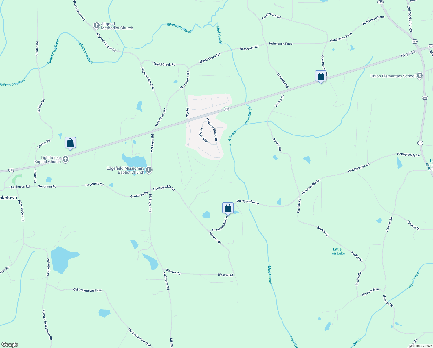 map of restaurants, bars, coffee shops, grocery stores, and more near 545 Meadow Spring Dr in Temple