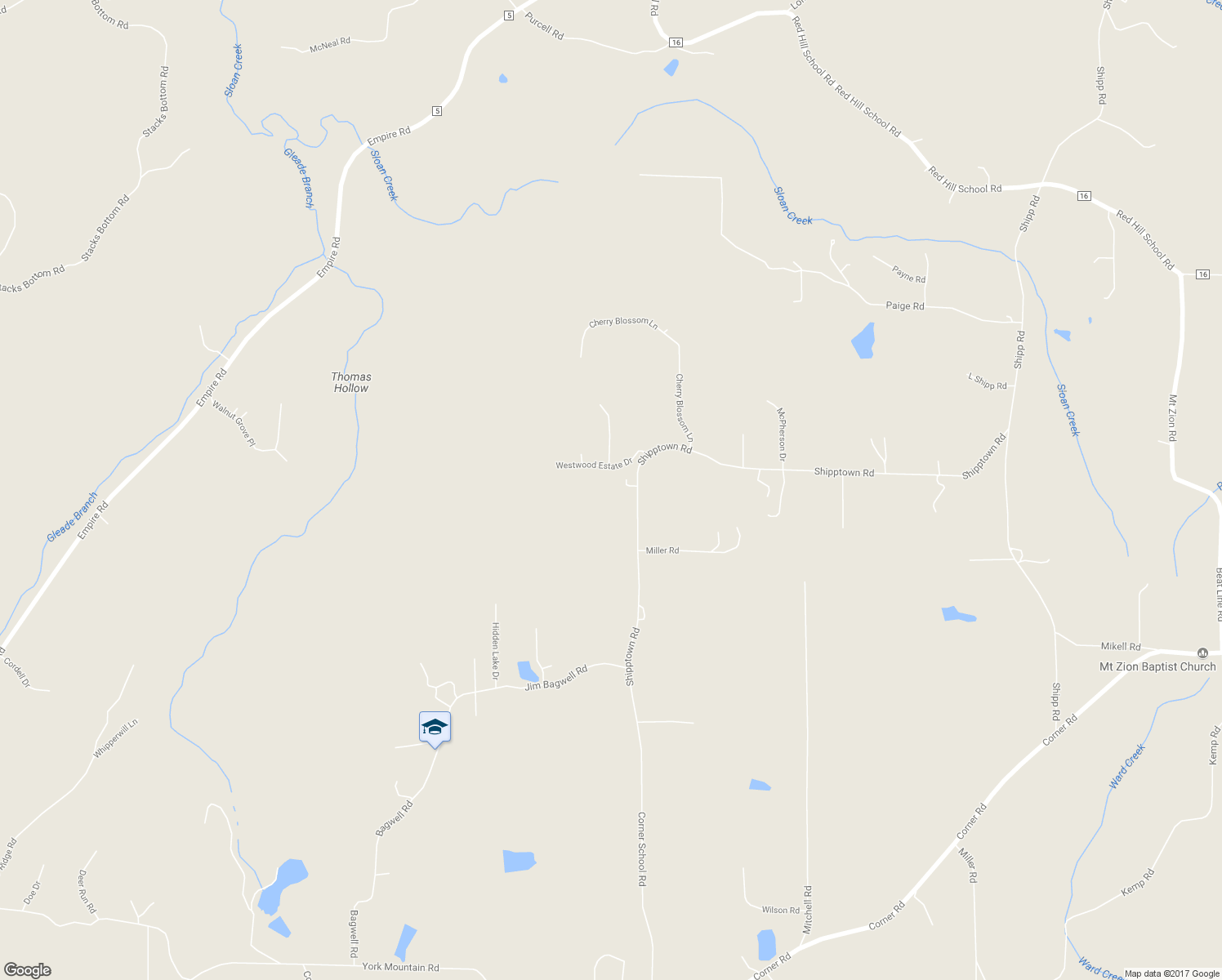 map of restaurants, bars, coffee shops, grocery stores, and more near 131 Westwood Estate Drive in Empire