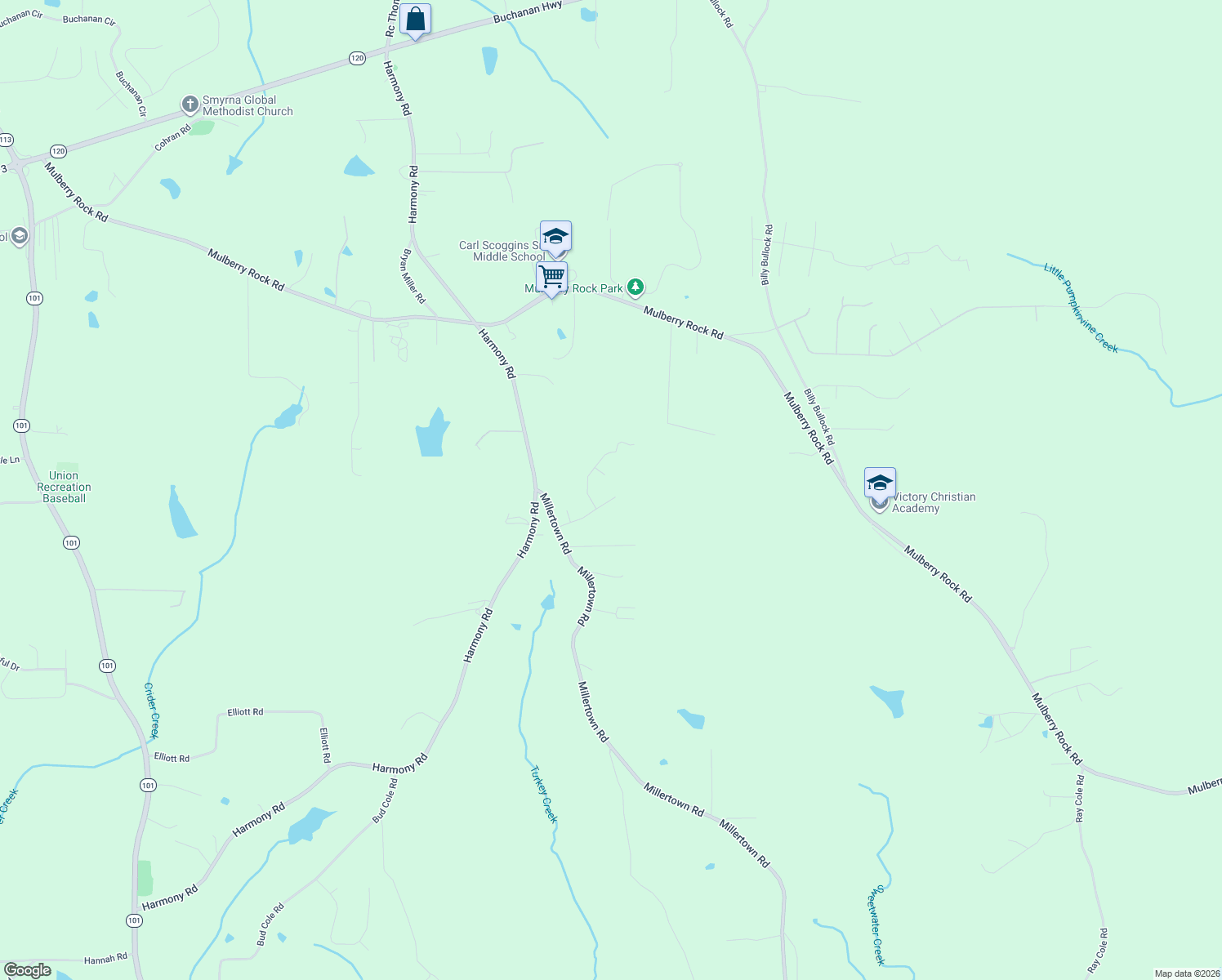 map of restaurants, bars, coffee shops, grocery stores, and more near 44 Clint Court in Temple