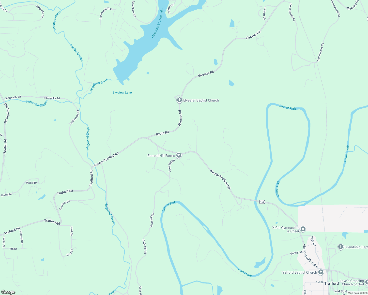 map of restaurants, bars, coffee shops, grocery stores, and more near 1786 Warrior - Trafford Road in Warrior