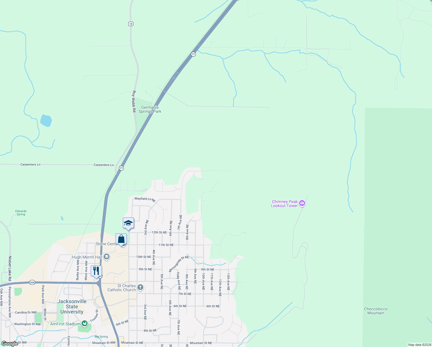 map of restaurants, bars, coffee shops, grocery stores, and more near 1706 7th Avenue North East in Jacksonville