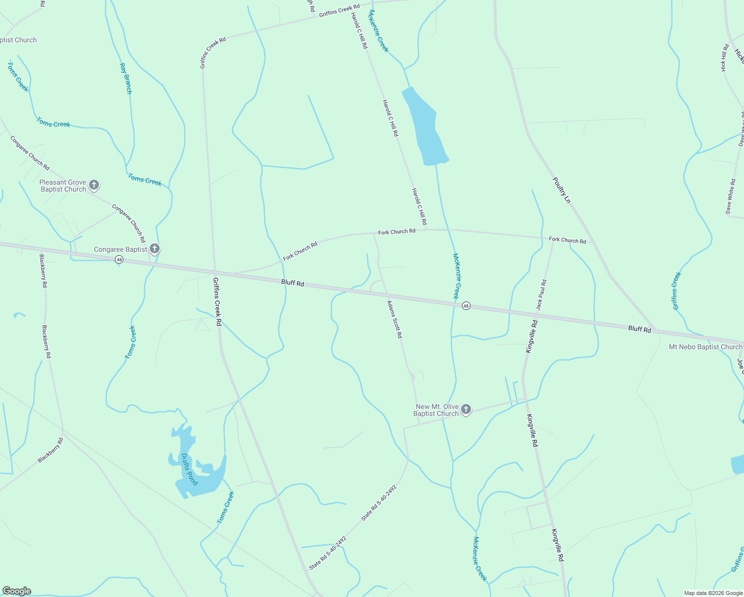 map of restaurants, bars, coffee shops, grocery stores, and more near 8501 Bluff Road in Gadsden