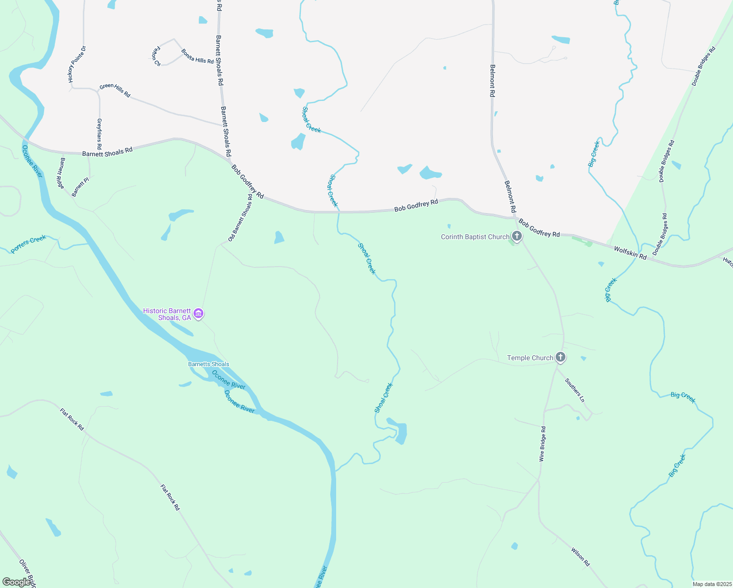 map of restaurants, bars, coffee shops, grocery stores, and more near 1141 Godfrey Place in Athens
