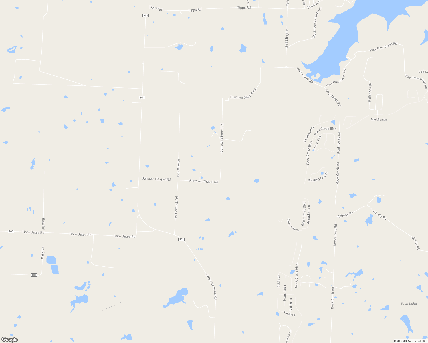 map of restaurants, bars, coffee shops, grocery stores, and more near 803 Burrows Chapel Road in Whitesboro