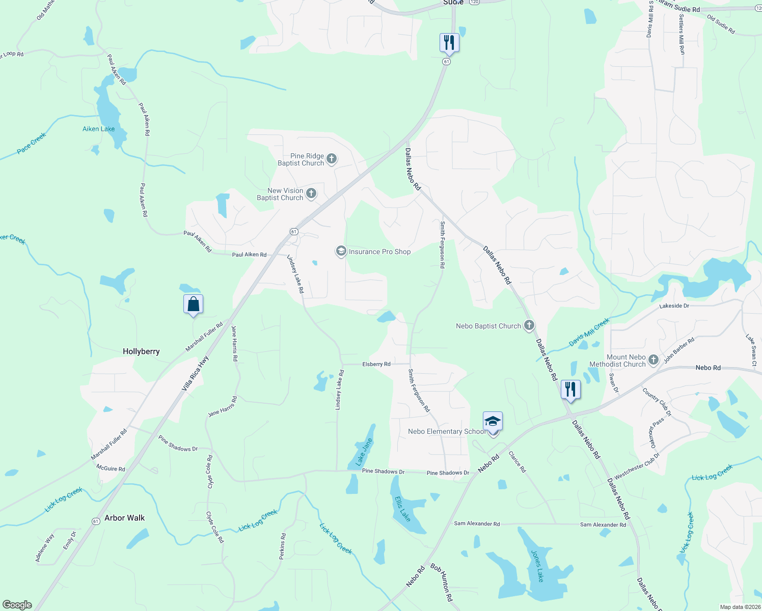 map of restaurants, bars, coffee shops, grocery stores, and more near 694 Ladora Drive in Dallas
