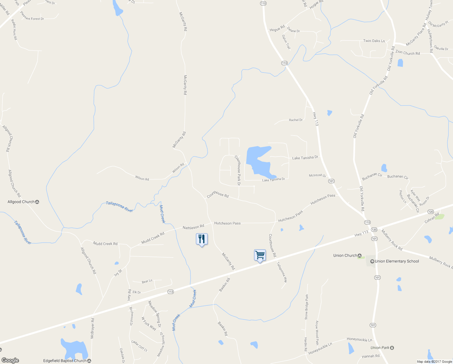 map of restaurants, bars, coffee shops, grocery stores, and more near 763 Courthouse Park Drive in Temple