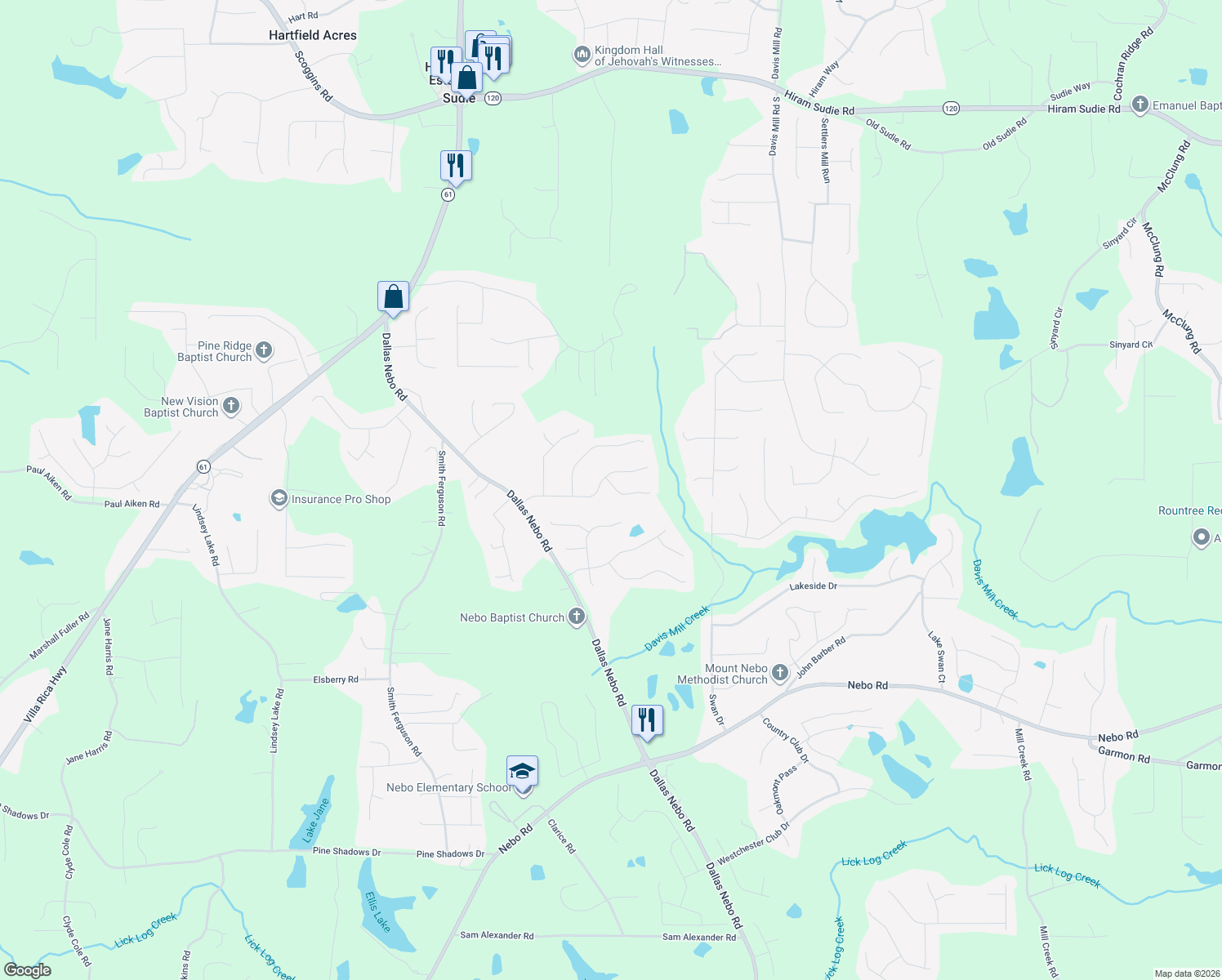 map of restaurants, bars, coffee shops, grocery stores, and more near 32 Camden Woods Place in Dallas