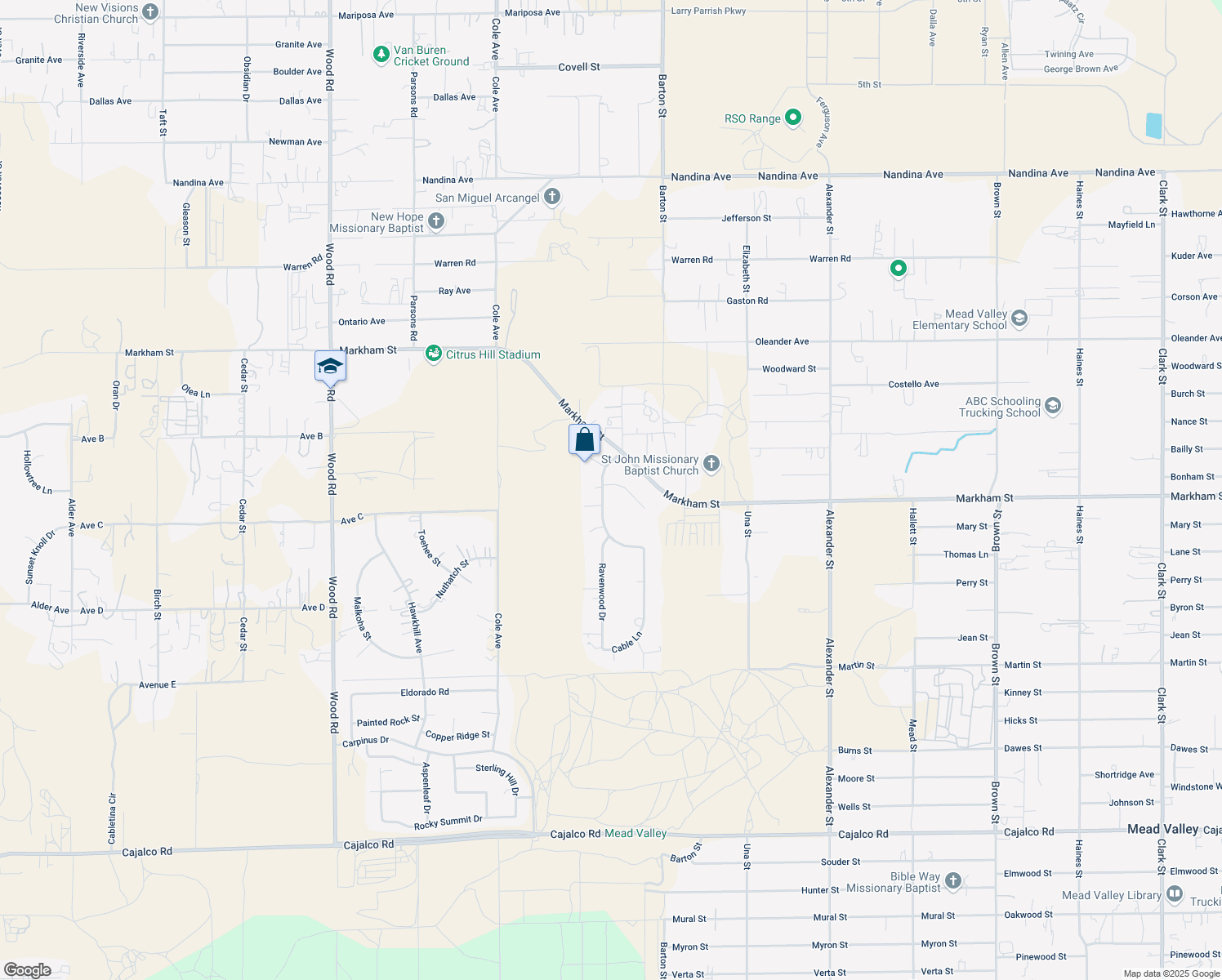 map of restaurants, bars, coffee shops, grocery stores, and more near 19861 Heartwood Drive in Perris