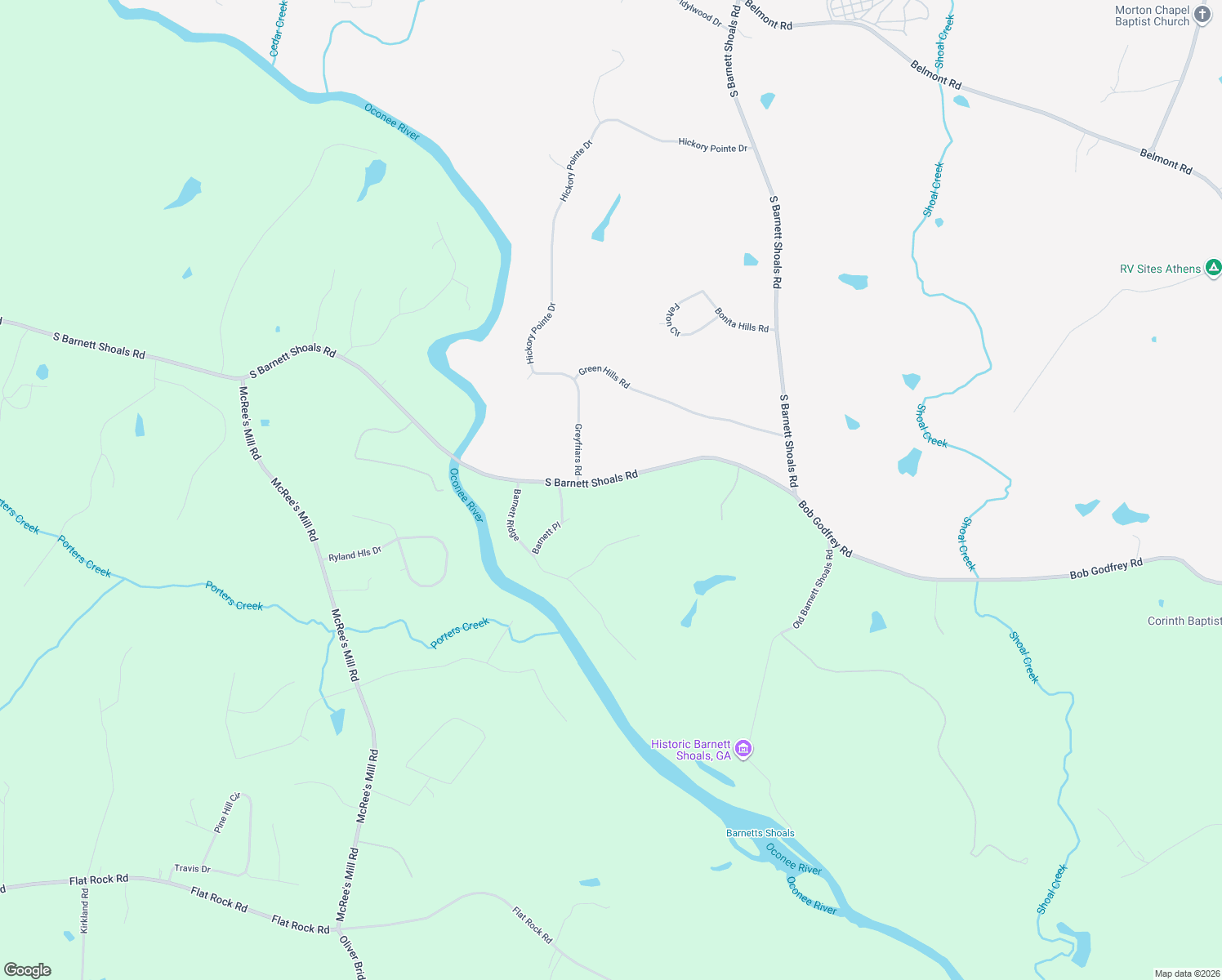 map of restaurants, bars, coffee shops, grocery stores, and more near 110 Greyfriars Road in Athens