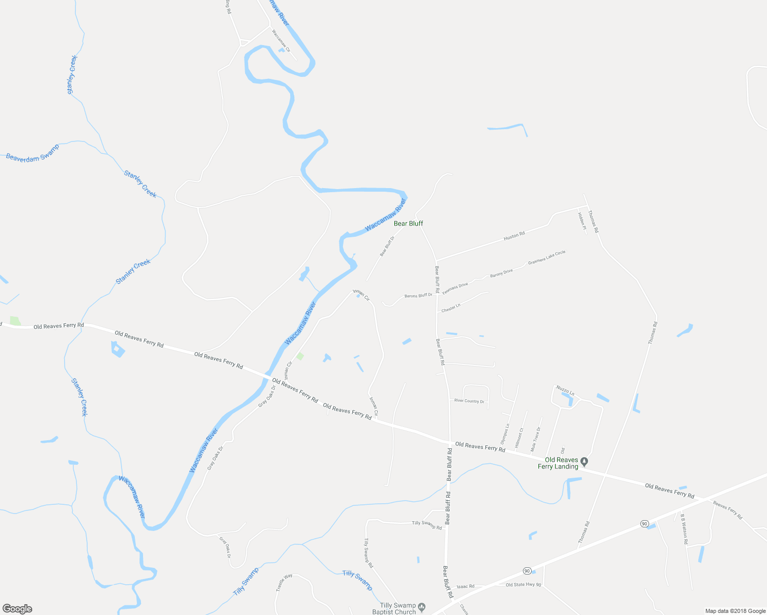 map of restaurants, bars, coffee shops, grocery stores, and more near 185 Barons Bluff Drive in Conway