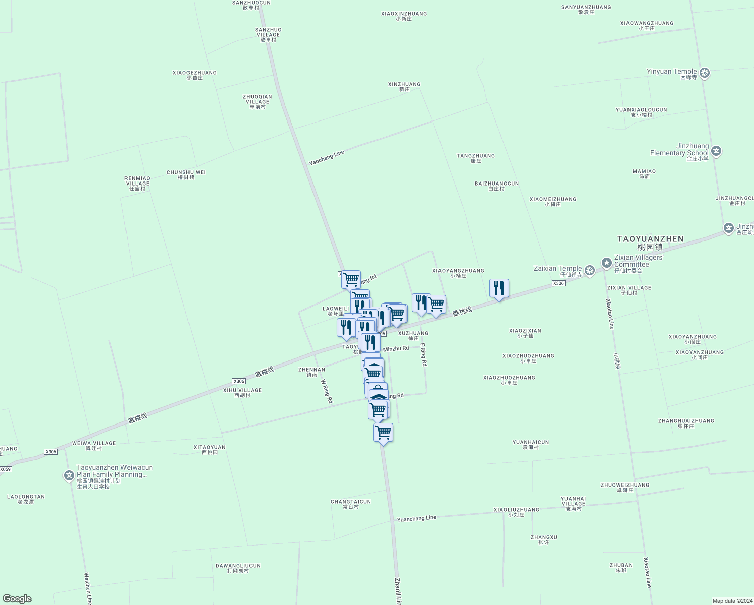 map of restaurants, bars, coffee shops, grocery stores, and more near in Xuzhou