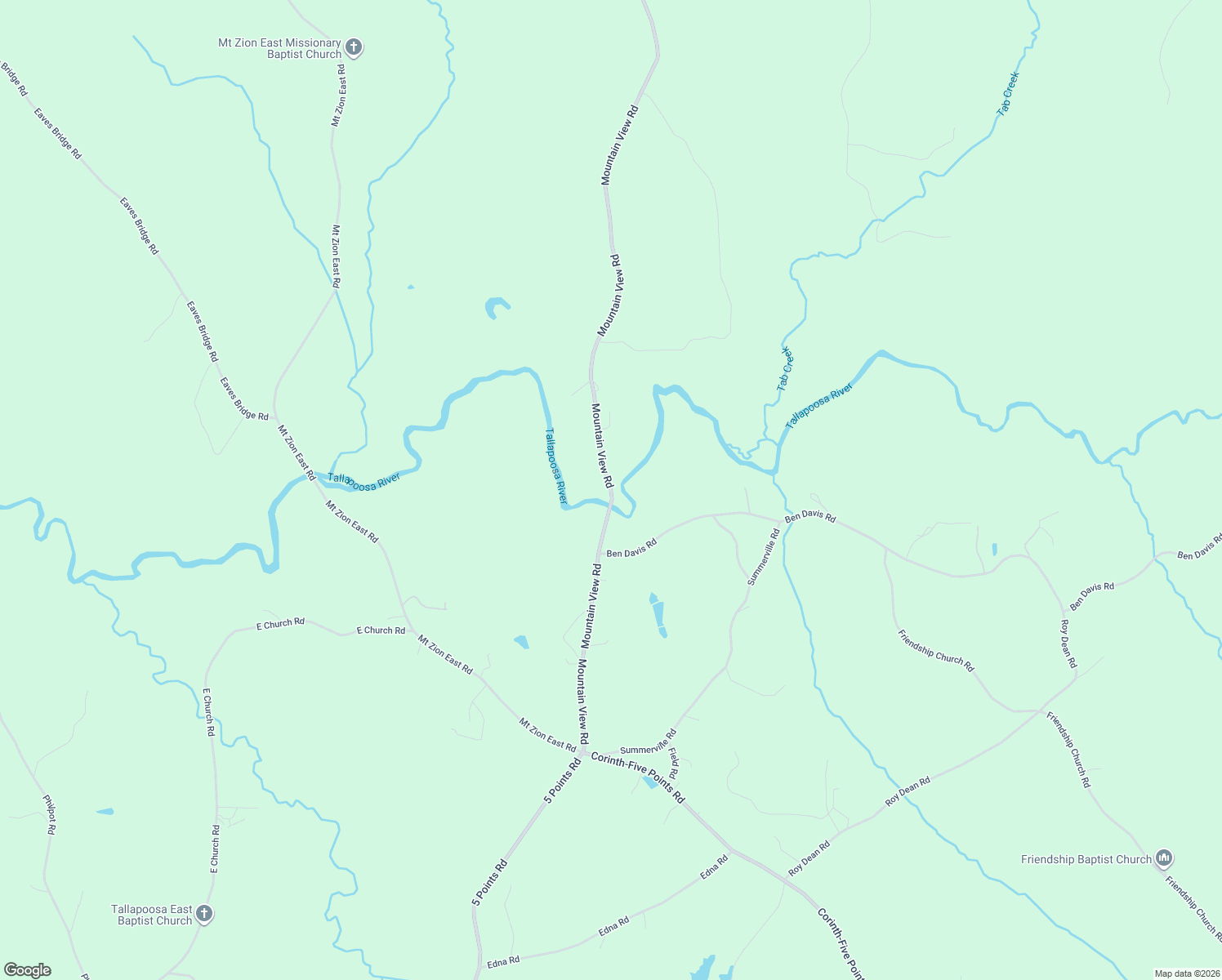 map of restaurants, bars, coffee shops, grocery stores, and more near 485 Mountain View Rd in Buchanan